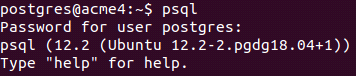 PostgreSQL cluster Example 1