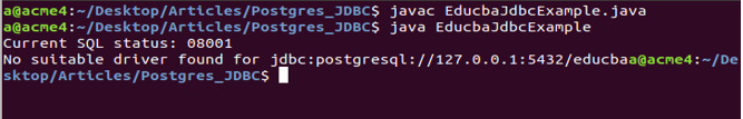 Jdbc driver postgresql это