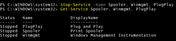 PowerShell Stop-Service output 3