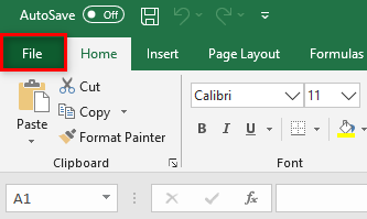 Recover Document in Excel Example 1