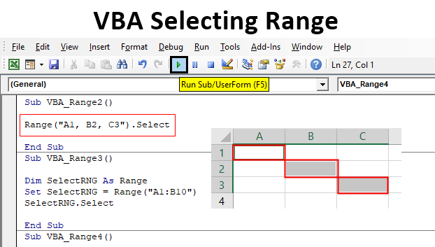 Vba Selecting Range How To Select A Range Of Cells In Excel Vba 0441