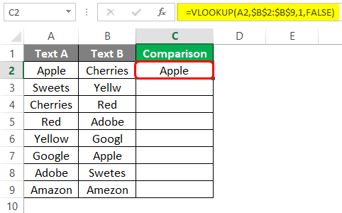 Vlookup in Excel 1-8