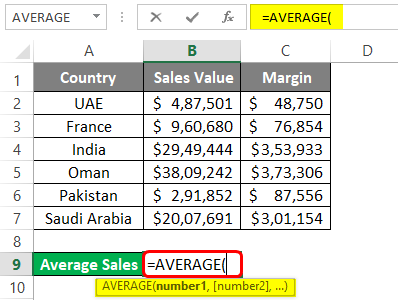 average in excel 1-2