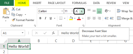 formatting in excel 1-6