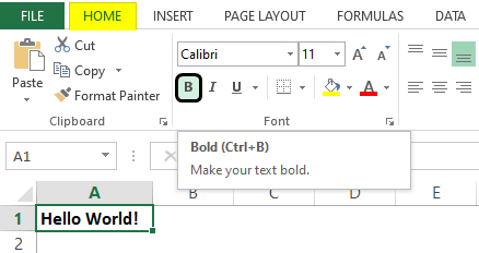 formatting in excel 1-7