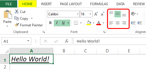 formatting in excel 1-8