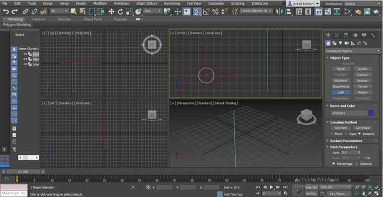 3ds Max Loft | Creating 3D Shapes using Loft command in 3ds Max