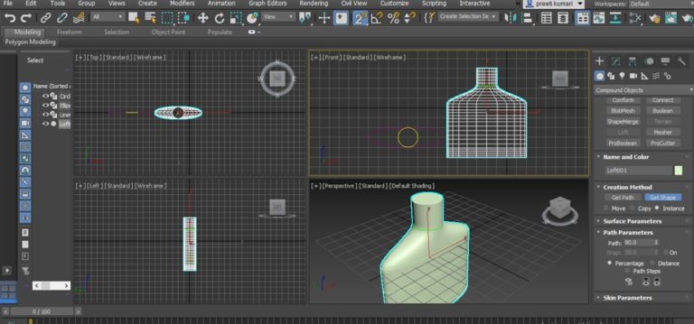 3ds Max Loft | Creating 3D Shapes using Loft command in 3ds Max