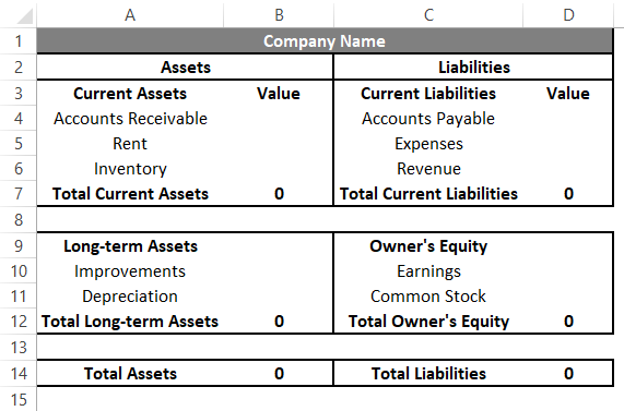 Accounting Templates in Excel 1-1