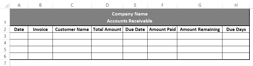 Accounting Templates in Excel 1-4