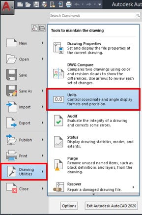 Units option