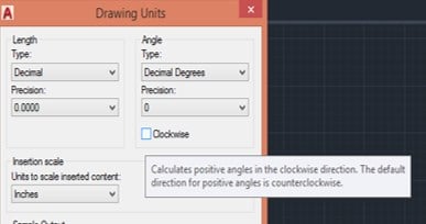 counter-clockwise direction