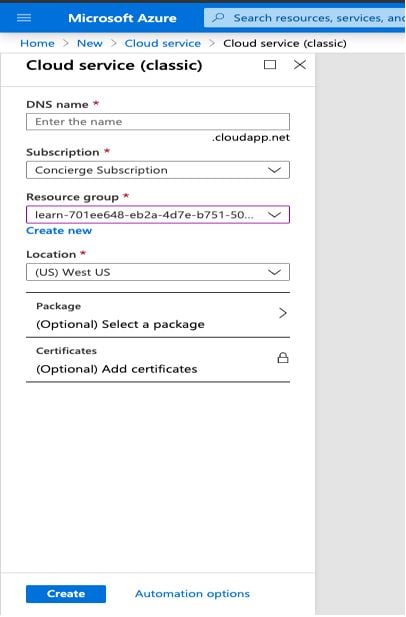 Azure Cloud Service4