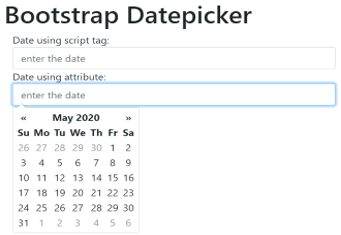 Bootstrap Datepicker output 2