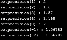 C++ setprecision Example 1
