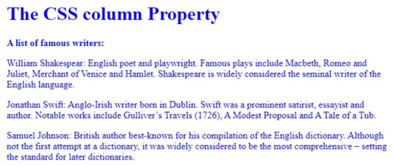 CSS Column | Guide to Working of CSS Column Property with Examples