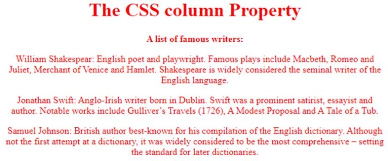 CSS Column | Guide To Working Of CSS Column Property With Examples