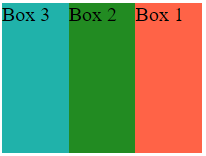CSS Flexbox Properties output 2