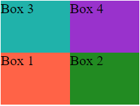 CSS Flexbox Properties output 3