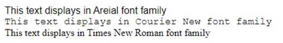font family property