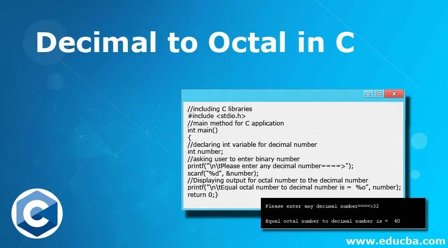 Decimal to Octal in C