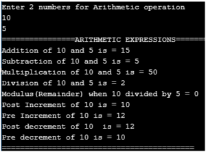 Expression in C | Tutorials on Expressions in C Programming Language