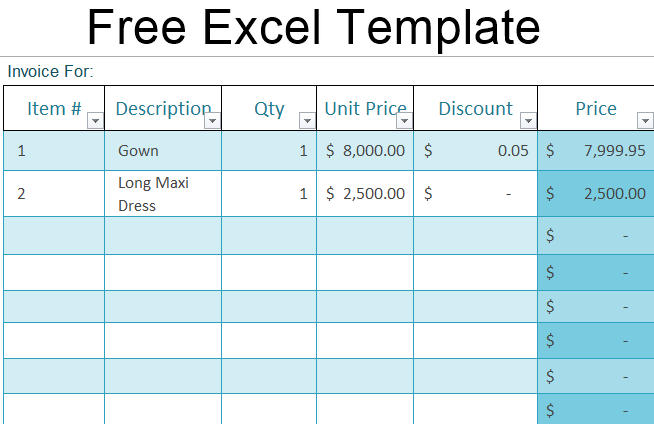 Free Excel Template