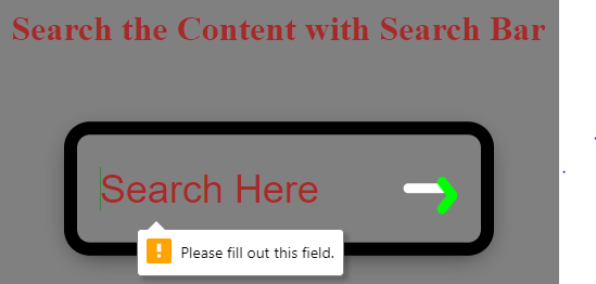 HTML Search Bar Example 4.1