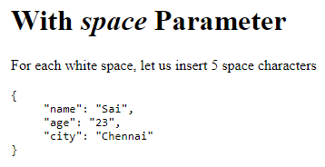 Space Parameter output 4