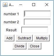 Java GUI Framework output 1