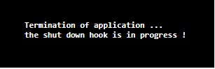 Java Shutdown Hook output 2