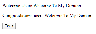Welcome Page Example 3