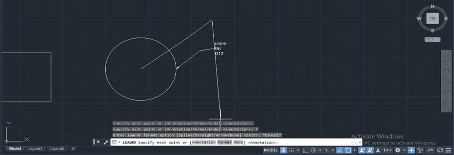 Leader in AutoCAD - 10