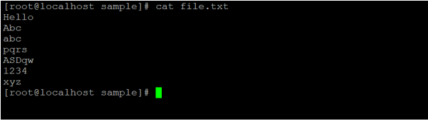 Linux sort Command output 1