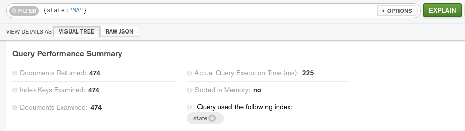 mongodb compass sort