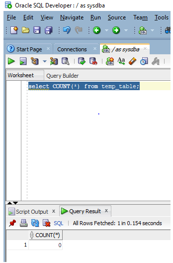 Oracle Temporary Table-1.4