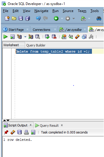 Oracle Temporary Table-1.5