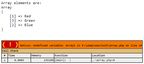 PHP unset Array Example 1
