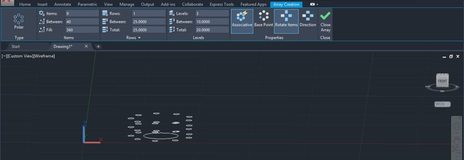 Polar Array in AutoCAD - 16