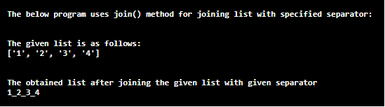 Python join list output 2