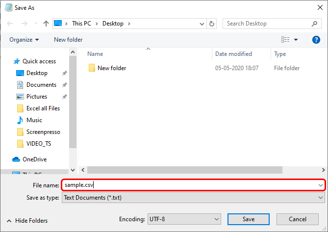 create csv file online