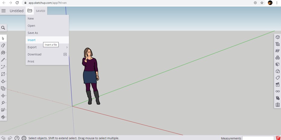 importare file autocad in sketchup