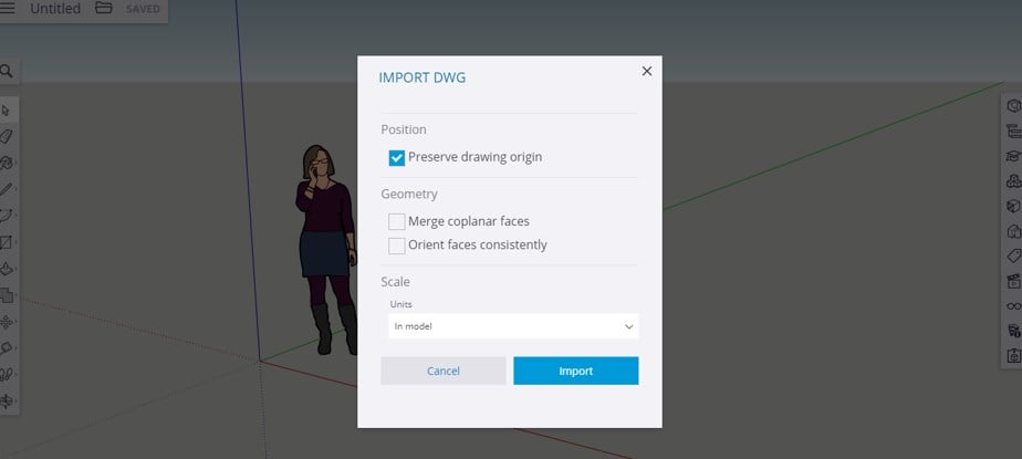 import autocad dwg to sketchup layout