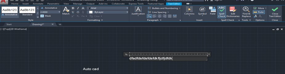Text Command in AutoCAD - 12