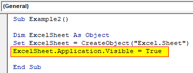 VBA Create Object Example 2-4