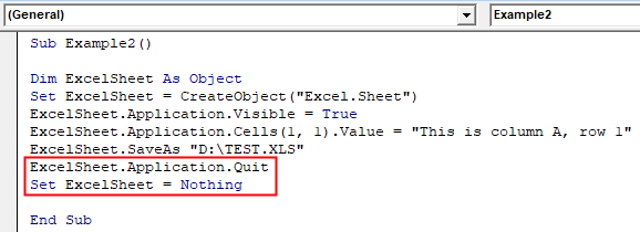 Excel Sheet Example 2-7