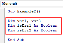 Two Different Variables Example 2-2