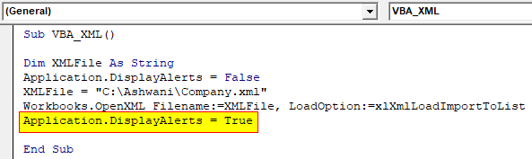 exempel på VBA XML 1-8