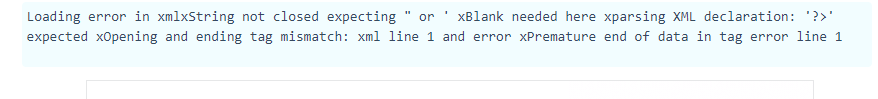 XML Error-1.1