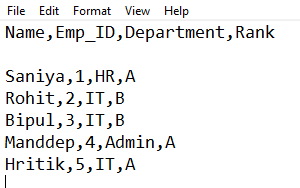 excel into CSV File 2-1